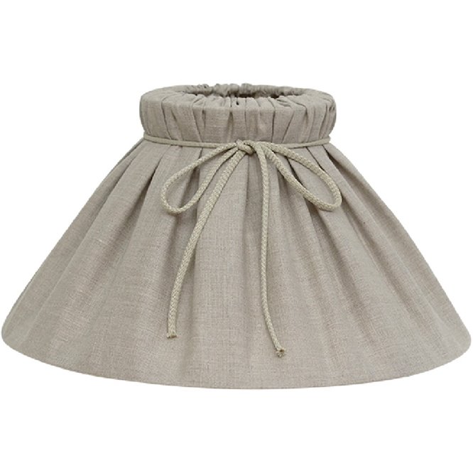 Beżowa lampa wisząca boho lniana Hytte 40cm - klosz